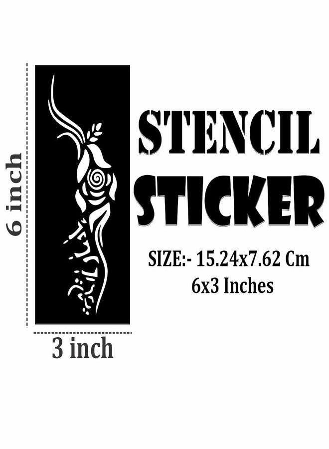 ORDERSHOCK Henna Stencil Sticker Designs with Graceful Curves and Swirls for Kids & Adults Both Sticker - Image 4